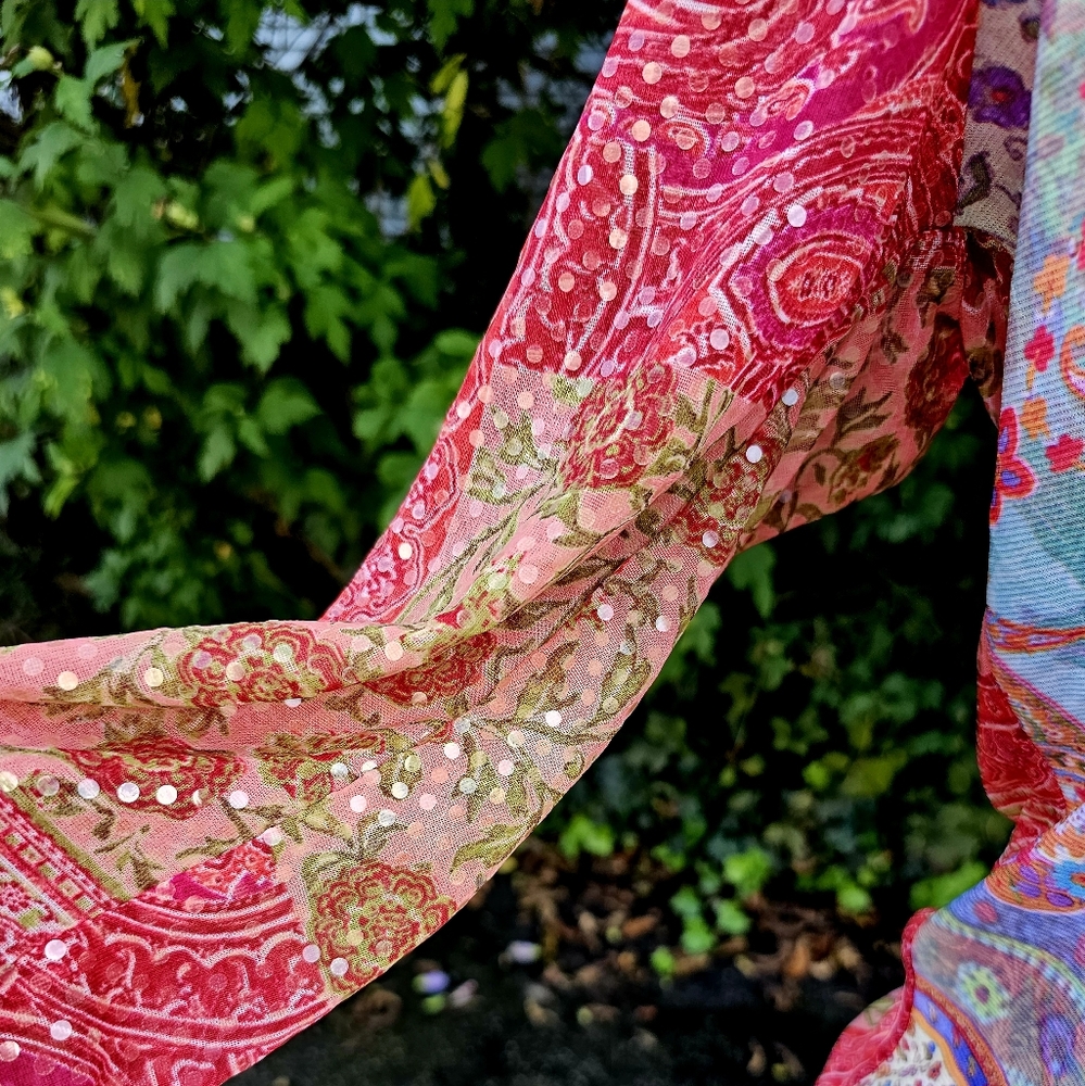 Sparkle & Shimmer Boho Yoga Vibe Blouse - Picture 3 of 6